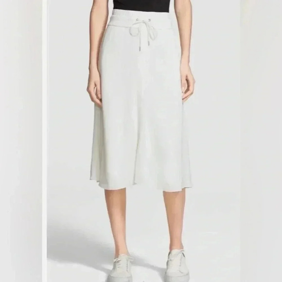 Helmut Lang Blaze Drawstring Waist Off White Skirt Size Small - Picture 9 of 11